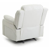 Glory Furniture Daria Faux Leather Rocker Recliner in White Glory Furniture