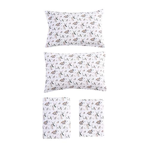 Eddie Bauer - Twin Sheets, Cotton Flannel Bedding Set, Brushed For Extra Softness, Cozy Home Decor (Woodland Friends, Twin) Eddie Bauer