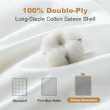 DownAero™ Feather Down Comforter 100% Cotton, High Fill Power Medium Warmth for All Season Duvet Insert, California King Comforter White DownAero