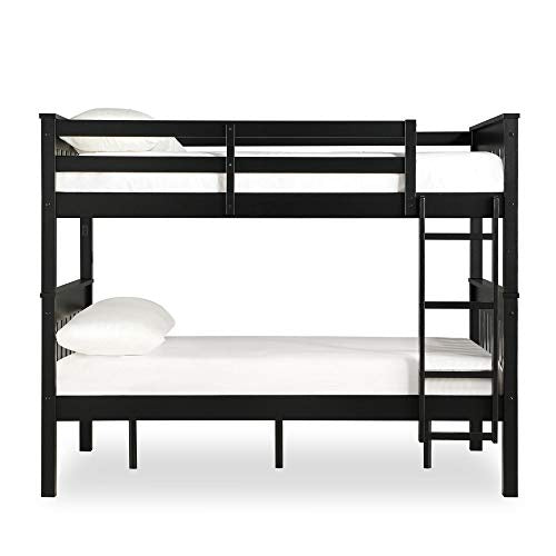 DHP Moon Full Over Full Bunk Bed with USB Port in Black - WoodArtSupply