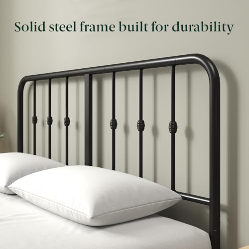 Zinus Leonardo Metal Platform Bed Frame, Victorian Spindle Style Headboard and Footboard, Heavy Duty Bed Base, Ample Underbed Space, King Zinus