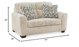 Signature Design by Ashley Lonoke Contemporary Loveseat for Living Room, Beige Signature Design by Ashley