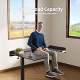 Claiks L Shaped Standing Desk, 55 Inch Electric Height Adjustable Desk with Splice Board Corner Workstation for Home Office, Black Claiks