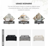 Hixkol 3 in 1 Convertible Sleeper Sofa Bed,55.51" Velvet Futon Sofa Bed, Pull Out Couch for Bedroom&Living Room, Loveseat Sofa Bed with Storage Pockets & 2 Toss Pillows,Adjustable Backrest(Grey) Hixkol