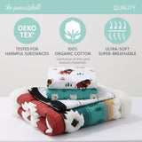 The Peanutshell 4 Piece Baby Crib Bedding Set for Boys & Girls - Newborn, Infant & Toddler Nursery Bed Set Decor with Two Crib Sheets, Dust Ruffle, Comforter - Western Woods The Peanutshell