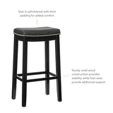 Linon Claridge Bar, Black Stool, 32" X 18.75" X 13" Linon