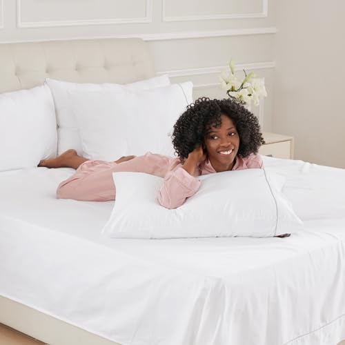 sunflower Extra Deep Pocket Twin Sheet Sets Fits 18"-24" in Deep Mattress -100% Cotton Twin Sheet Set, White Hotel Luxury Soft Breathable Sheet Sets for Twin Bed Deep Pocket sunflower