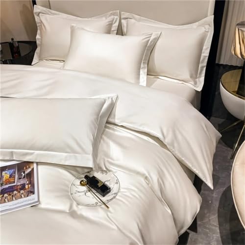 Luxury Bedding Set Cotton Duvet Cover Pillowcase Bed Linen Soft Bed Sheet Sets Luxury Silky Satin Bedding Set 13 Single Size 4pcs Suwequest