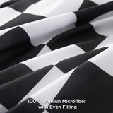 Andency Checkered Comforter Twin(66x90Inch), Black White Plaid Gingham Bed Set for Teen Boys Kids, Lightweight Microfiber Geometric Preppy Bedding, 2 Pieces Andency