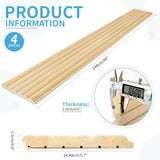 Art3d 4 Pc 96"x5.7" Wood Slat Wall Panel for Interior, Ceiling and Decoration, Semi-Cylinder Design, 15.2 SqFt Art3d