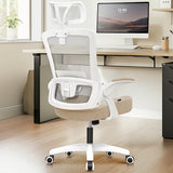 NEO Chair Ergonomic Office Desk Chair High Back Computer Gaming Mesh Chair with Comfy Task Adjustable Arms Lumbar Support Headrest Swivel for Home Office (Beige) NEO CHAIR