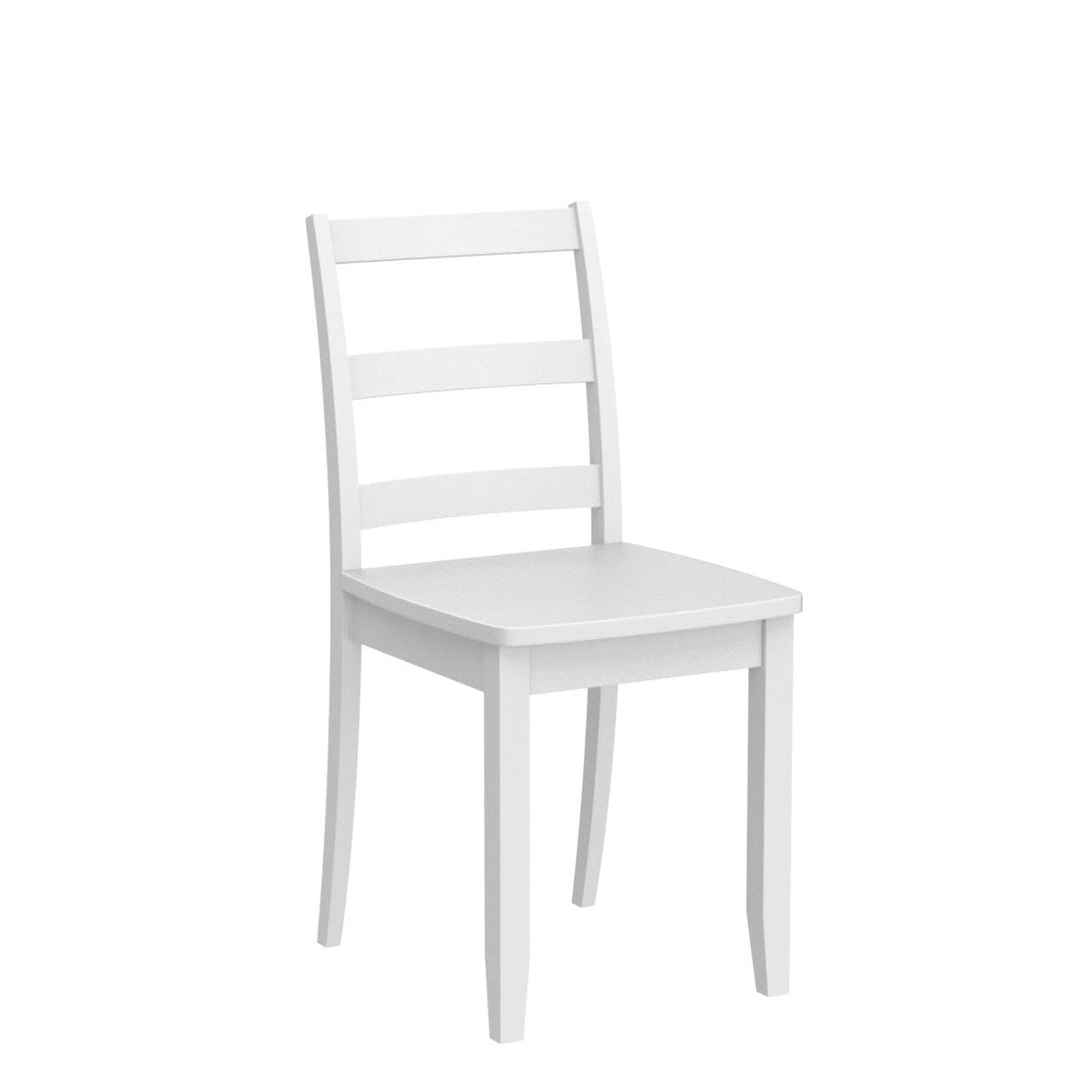 Giantex Wood Dining Chairs Set of 2 White - Wooden Armless Kitchen Chairs with Solid Rubber Wood Legs, Non-Slip Foot Pads, Max Load 400 Lbs, Farmhouse Style High Ladder Back Dining Room Chairs Giantex