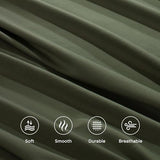 Andency King Size Sheets Set 4 Pieces, Dark Olive Green Super Soft Sheets for King Size Bed, Microfiber King Sheet, Deep Pocket Up to 16", Hotel Luxury Breathable & Cooling Bed Sheet Set Andency