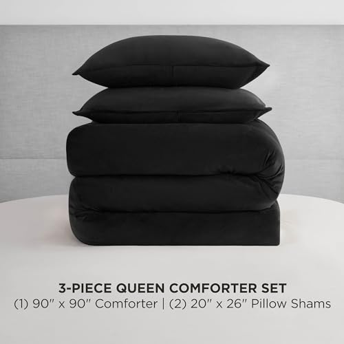 Juicy Couture Black Velour Full/Queen Comforter Set - 3 Piece Luxury Bedding Ensemble Juicy Couture