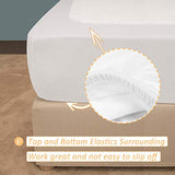 Stretch Jersey Box Spring Cover Wrap Around, Bed Skirt Alternative, Ultra Soft & Wrinkle Resistant, Queen/Queen XL, White Mrs Awesome