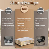 Bamboo Under Bed Storage Containers with Wheels, 2 Pack Under the Bed Shoe Storage Bins, Wood Rolling Underbed Drawers with Bag Organizer for Bedroom, Sheets Clothes Blanket Comforter, Under Crib Toy MHXW SXPN