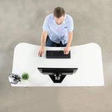 VIVO Electric Height Adjustable 63 x 32 inch Memory Stand Up Desk, White Table Top, White Frame, Touch Screen Preset Controller, 2E Series, DESK-KIT-2E1W VIVO