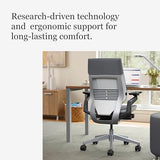 Steelcase Gesture Office Chair - Ergonomic Work Chair with Wheels for Carpet - Comfortable - Intuitive-to-Adjust for Desk - 360-Degree Arms - Graphite Gray Fabric Steelcase
