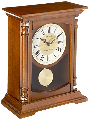 Seiko Baron Mantel Chime Clock,Brown Seiko