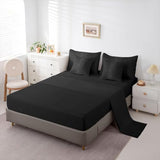 King Size Black Leopard Bedding Set 7 Pieces Bed in a Bag, Cheetah Bedding Set with Sheets All Season, Animal Print Bed Sets with Comforter, Fitted Sheets, Flat Sheets, Pillow Shams and Pillowcases Feelyou