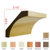 EWCR40 Cove Crown Moulding Trim, 3/4" x 3-3/4", Poplar, 94" Newmouldings