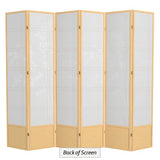 Red Lantern 7 ft. Tall Bamboo Tree Shoji Screen - Natural - 6 Panels Red Lantern