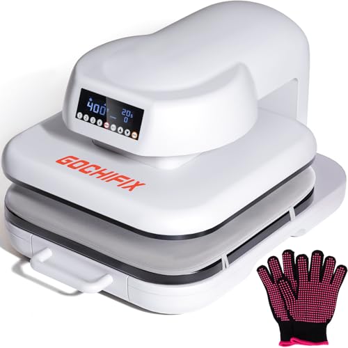 Heat Press Machine for T Shirts, 15"x15" Auto Shirt Press Machine w/ 4 Memory Modes, 15 Mins Auto-Off, Precise Temp/Timer Control, Fast Even Heat for Sublimation, HTV, Heat Transfer Projects GOCHIFIX