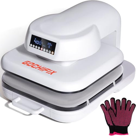 Heat Press Machine for T Shirts, 15"x15" Auto Shirt Press Machine w/ 4 Memory Modes, 15 Mins Auto-Off, Precise Temp/Timer Control, Fast Even Heat for Sublimation, HTV, Heat Transfer Projects GOCHIFIX
