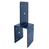 4 PCS Heavy Duty Steel Z Brackets 6" Post to Beam Support,Double Angle Channel Profile Corner Brace for Wood Shelves Fixing Lumber Connector Pergola Hardware Brackets,Thickness 3mm and Black Jouray