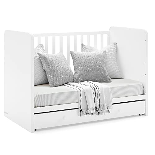 GAP babyGap Graham 4-in-1 Convertible Crib with Storage Drawer - Greenguard Gold Certified, Bianca White Delta Children