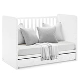 GAP babyGap Graham 4-in-1 Convertible Crib with Storage Drawer - Greenguard Gold Certified, Bianca White Delta Children