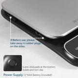 BOMATA Waterproof IPX6 Kitchen Scale, 0.1 g/0.01 oz High Precision, 5 kg/11 lbs, Digital Scale with Backlight, Stainless Steel Weighing Platform, for Food, Cooking, Baking, Weight Loss.. B619, Grey