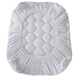 Queen Mattress Pad, 8-21" Deep Pocket Protector Ultra Soft Quilted Fitted Topper Cover Fit for Dorm Home Hotel -White Favorland