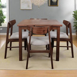 CONSDAN Extendable Dining Table Set(Table Only), Solid Hardwood Structure – Space-Saving Design, Ideal for Compact Dining Space and Expands for Larger Dining Areas CONSDAN