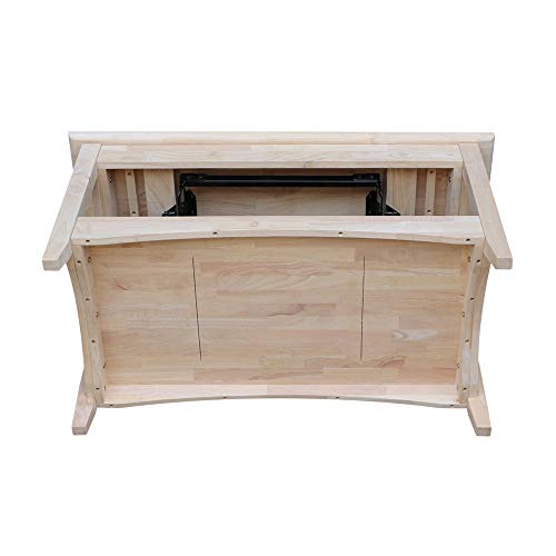 International Concepts Bombay Tall Coffee Table, Unfinished International Concepts