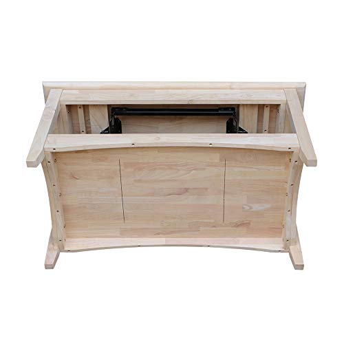 International Concepts Bombay Tall Coffee Table, Unfinished - WoodArtSupply