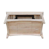 International Concepts Bombay Tall Coffee Table, Unfinished International Concepts