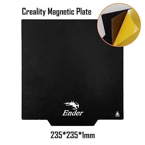 Creality Ender 3 Build Plate Ultra Flexible Removable Magnetic Build Surface Hot Bed Cover for Ender 3/Ender 3 Pro/Ender 3 V2/Ender 5/Ender 5 Pro/Ender 3 S1, 235X235MM - WoodArtSupply