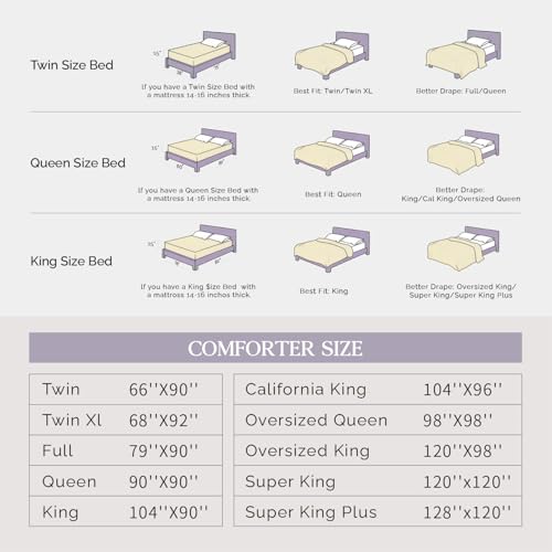 Andency White King Size Comforter Set(104x90Inch), 3 Pieces Cute Soft Pinch Pleat Bedding Comforters & Sets, All Season Lightweight Down Alternative Bed Set for Men Women Andency