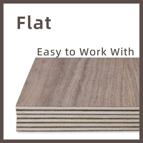 1/8" Walnut Plywood Sheets, 17x11.8x1/8 Inch 8 Pack, 3mm Plywood for Laser Cutting, Engraving, Wood Burning, Unfinished Wood for Crafts, Architectural Models, Drawing & Painting, DIY Projects BOWIJANYZ