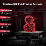 AMOLEN Silk PLA 3D Printer Filament, Silk Dual Color Red Black PLA Filament 1.75mm, Shiny Coextrusion PLA Filament, Color Change 3D Printing Filament 1KG/2.2lb AMOLEN