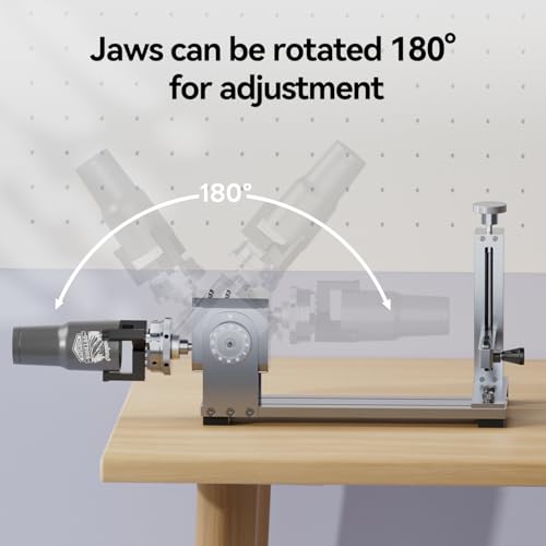 Longer Rotary Extension for Nano Series， Ray5 Series， B1 Series, Other Frame Engraving Machines (Must with 12 Pcs Riser), Y-axis Rotary Roller for Engraving Cylindrical Objects, Wine Glass, Tumbler Longer