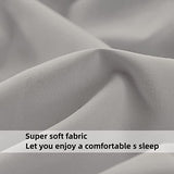 HBHLFZ Full Fitted Sheet Only, Soft Breathable Bottom Sheet - 54"x75" Deep Pockets Full Size Fitted Sheet - All Around Stretch Fit, Wrinkle Resistant, Colorfast - Easy Care, Gray HBHLFZ
