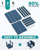 SERWALL Adirondack Table Outdoor Side Table- Blue SERWALL