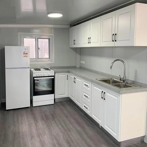 House for 40FT Tiny House,Portable Prefab House with Bedrooms,1 Full Equiped Bathroom and Kitchen, Prefabricated Container House