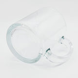 MR.R 11oz Sublimation Blanks Glass Clear Transparent Mug,Coffee Mugs with Handle for Heat Thermal Coating Transfer,Set of 6 MR.R