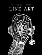 Modern Line Art Abstract: Neutral Contemporary Decorative Coffee Table Book - Black Minimal Display for Shelves & Consoles Majosta