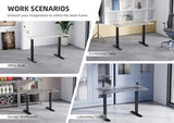 Claiks Dual Motor Standing Desk Frame, Electric Stand Up Desk Legs Frame Workstation Up to 63",T-Shaped Adjustable Standing Computer Desk for Home and Office, (Black Frame only) Claiks