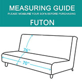 U-NICE HOME Futon Sofa Covers Reversible Sofa Slipcover Armless Furniture Protector Couch Cover Water Resistant (Futon, Coffee/Beige) U-NICE HOME