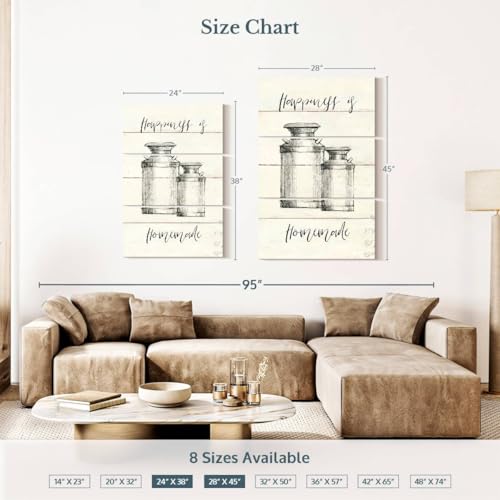 Elephant Stock - Life At Home I Shiplap Wall Art - Vertical Multi Panel Canvas - 3 Piece Living Room Wall Decor - Drawing Happiness Quotes Multi Piece Wall Art - Beige And Black Decor by Avery Tillmon - 28" x 45" ElephantStock